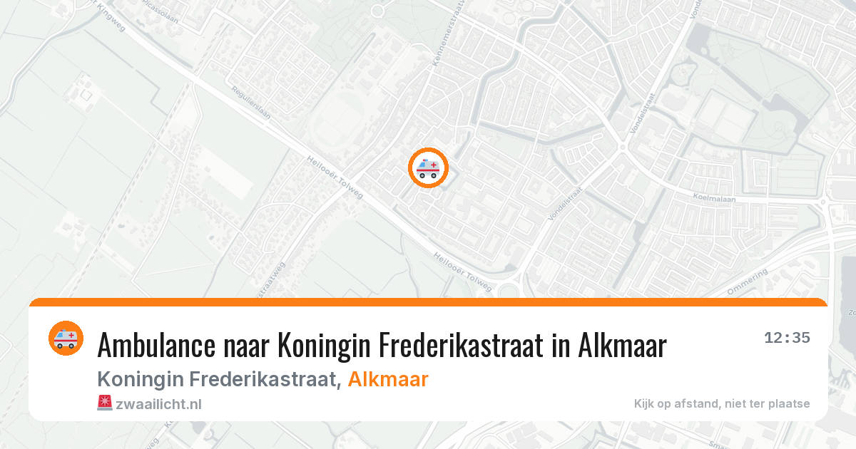 Ambulance naar Koningin Frederikastraat in Alkmaar — 29 jan 2026