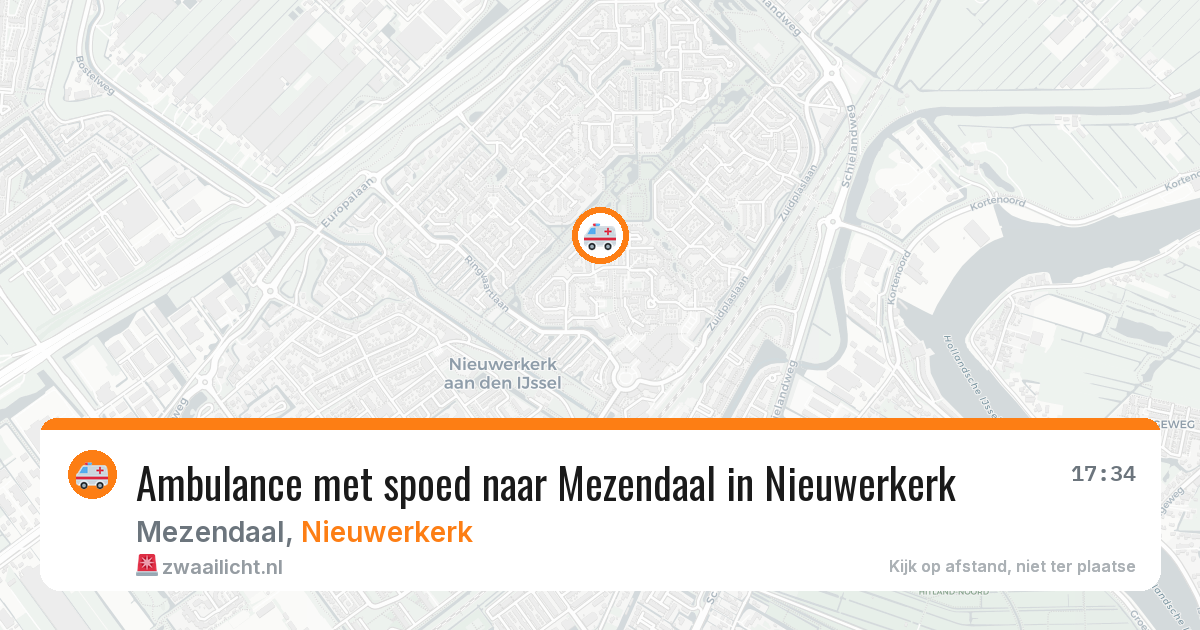 Ambulance met spoed naar Mezendaal in Nieuwerkerk — 30 mrt 2026