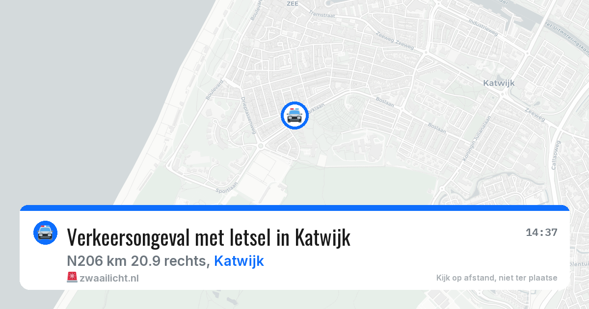 Verkeersongeval met letsel in Katwijk — 30 jun 2026