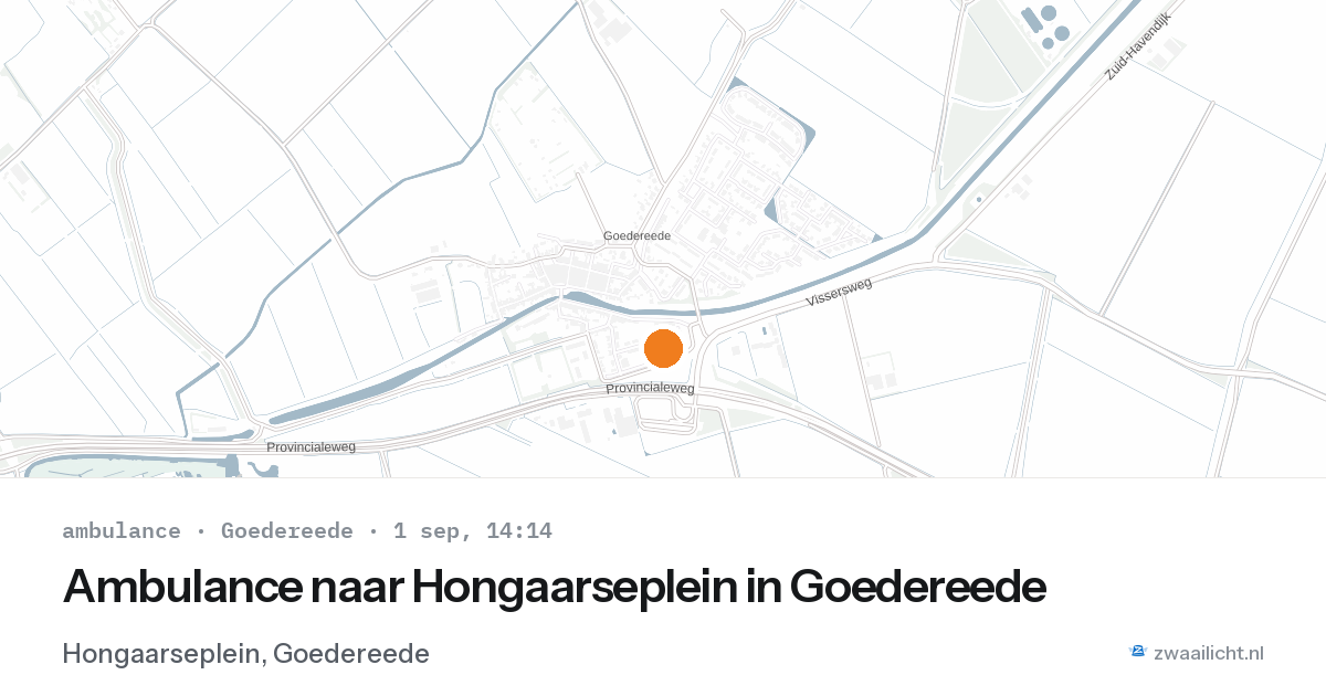 Ambulance naar Hongaarseplein in Goedereede — 1 sep 2026