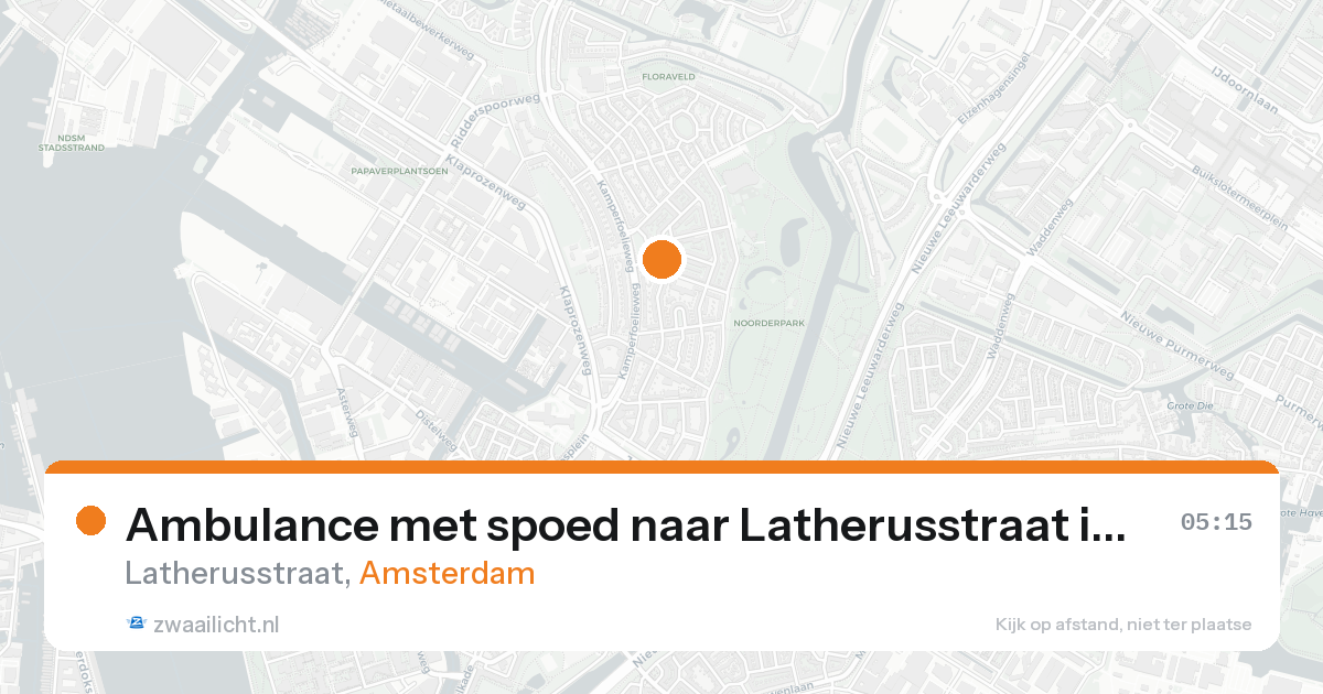 Ambulance met spoed naar Latherusstraat in Amsterdam — 19 aug 2026