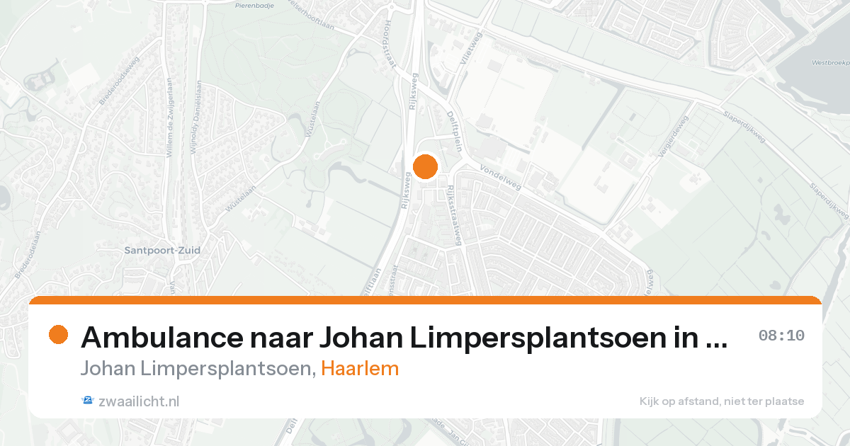Ambulance naar Johan Limpersplantsoen in Haarlem — 21 aug 2026