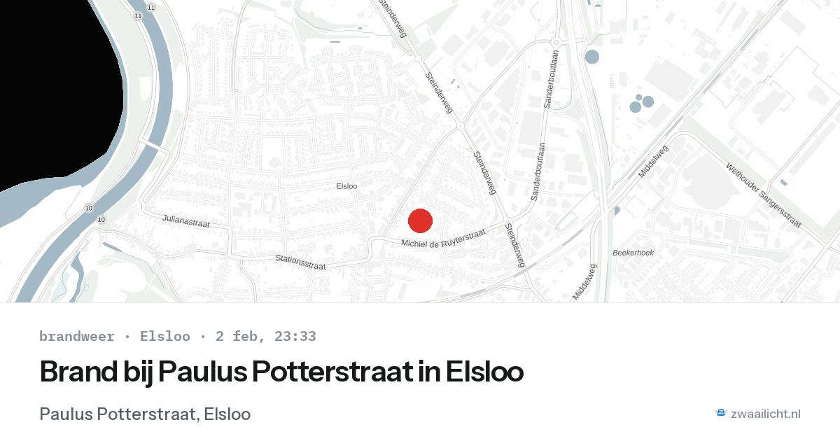 Brand bij Paulus Potterstraat in Elsloo — 2 feb 2026