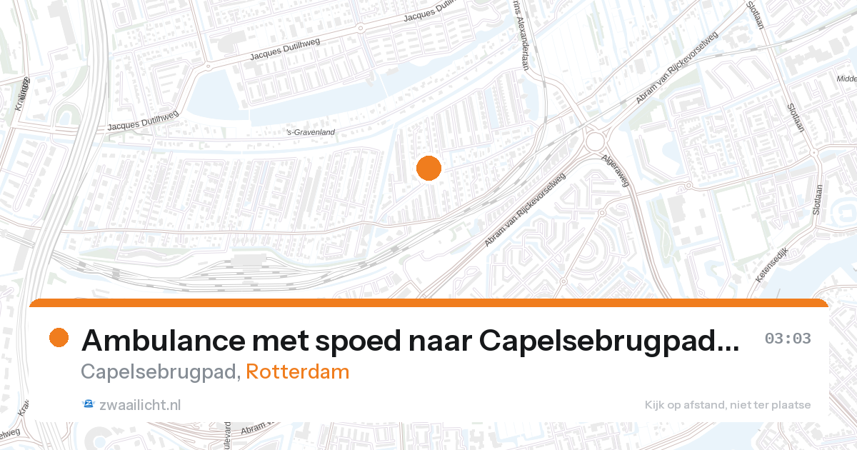 Ambulance met spoed naar Capelsebrugpad in Rotterdam — 1 feb 2026