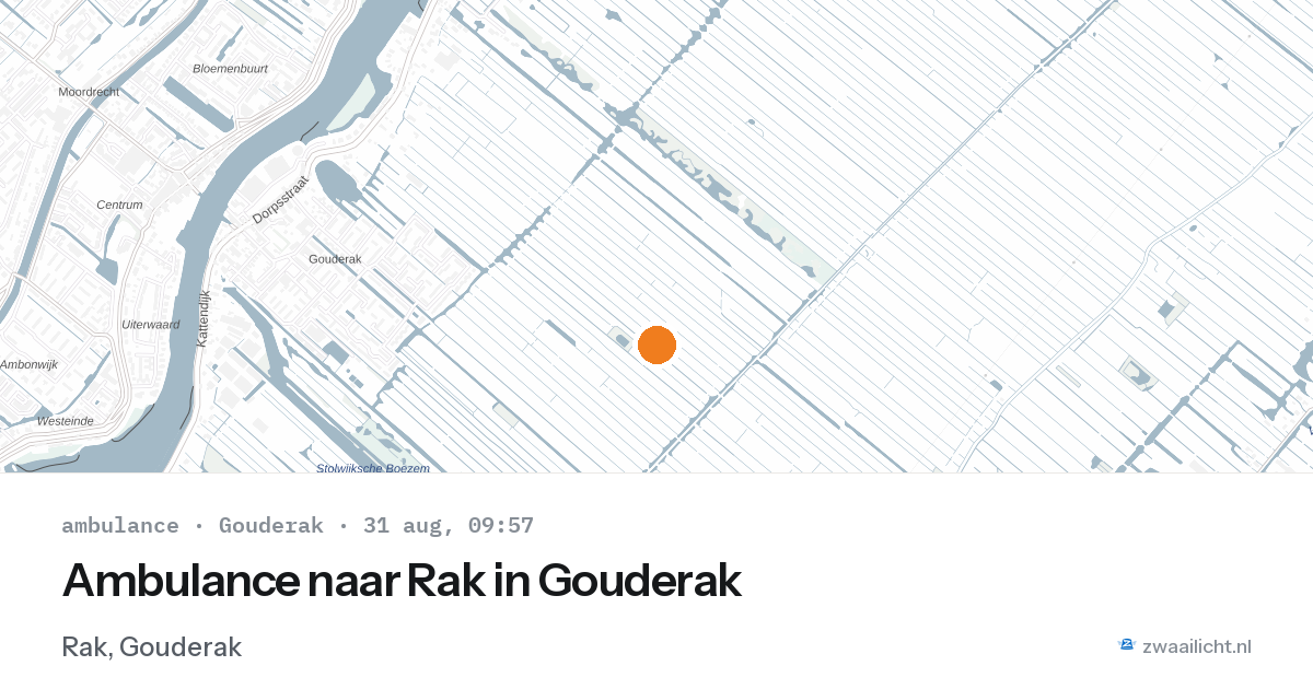 Ambulance naar Rak in Gouderak — 31 aug 2026