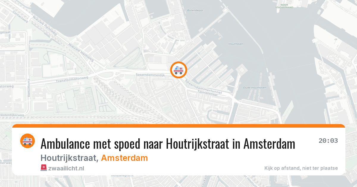 Ambulance met spoed naar Houtrijkstraat in Amsterdam — 27 jun 2026