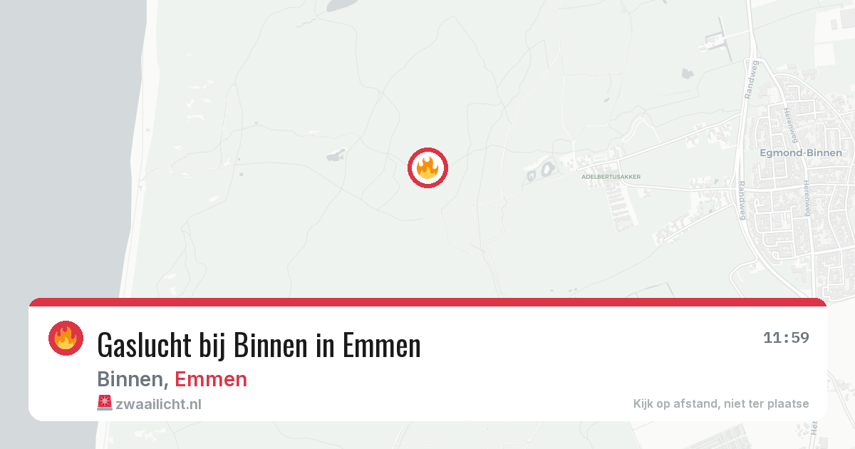 Gaslucht bij Binnen in Emmen — 11 aug 2026