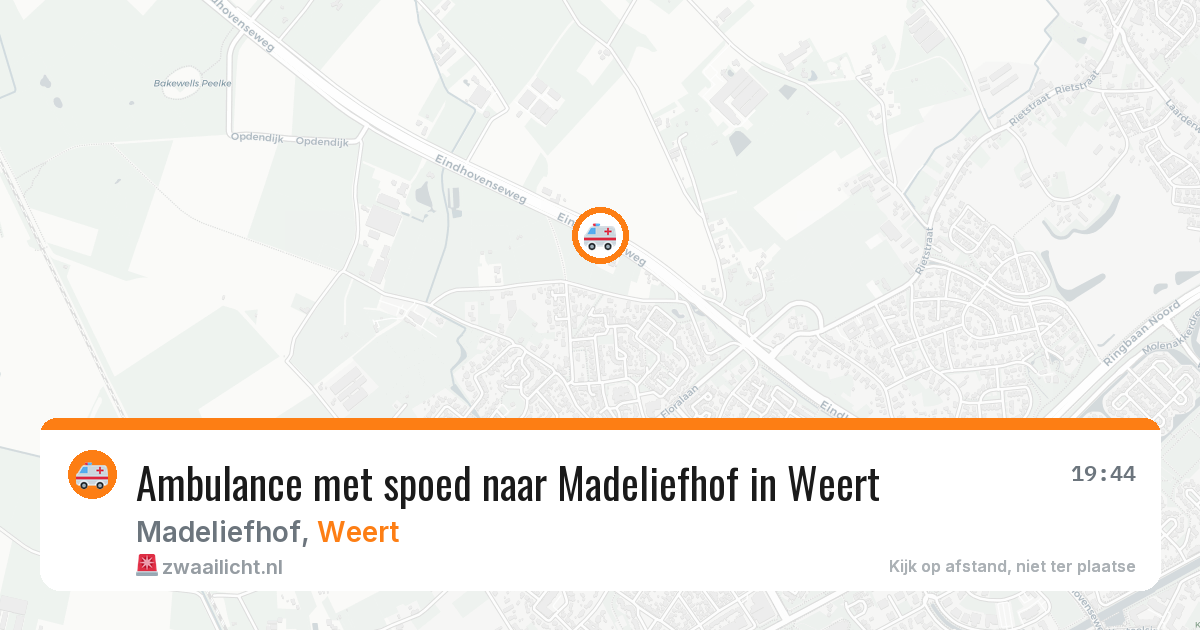 Ambulance met spoed naar Madeliefhof in Weert — 12 jun 2026