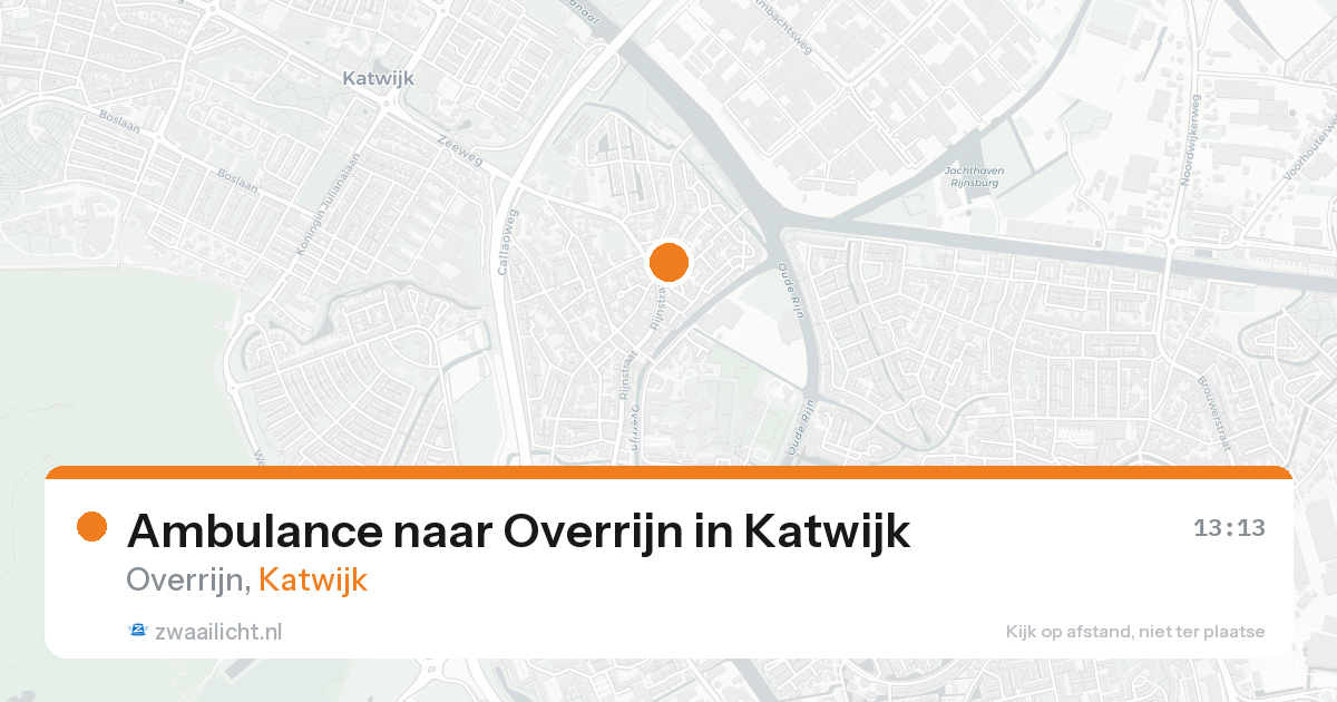 Ambulance naar Overrijn in Katwijk — 20 aug 2026