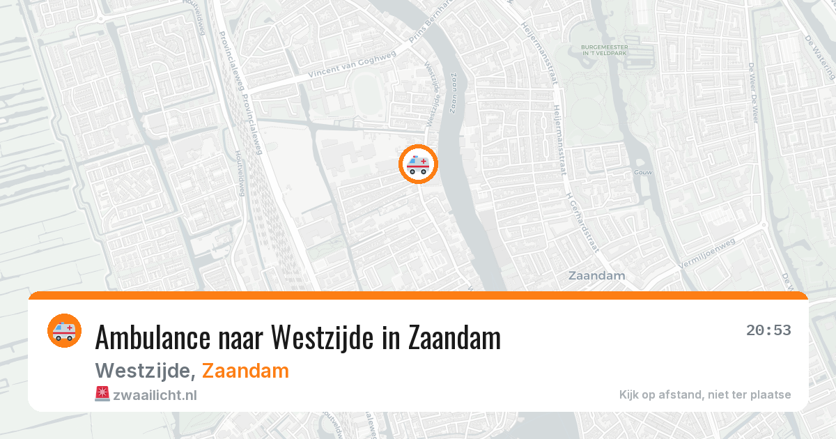 Ambulance naar Westzijde in Zaandam — 15 jun 2026