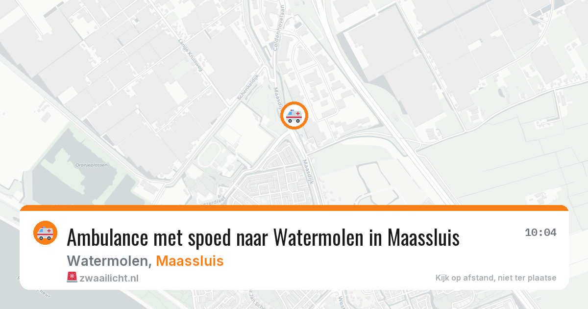 Ambulance met spoed naar Watermolen in Maassluis — 14 jun 2026