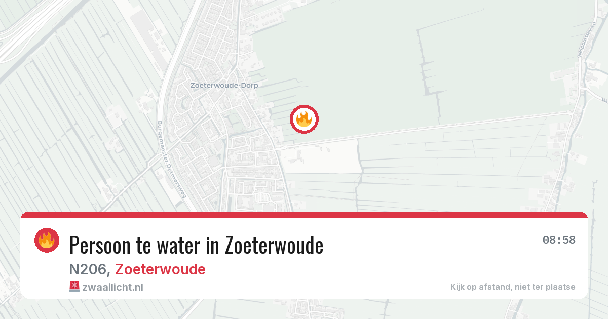 Persoon te water in Zoeterwoude — 13 mei 2026