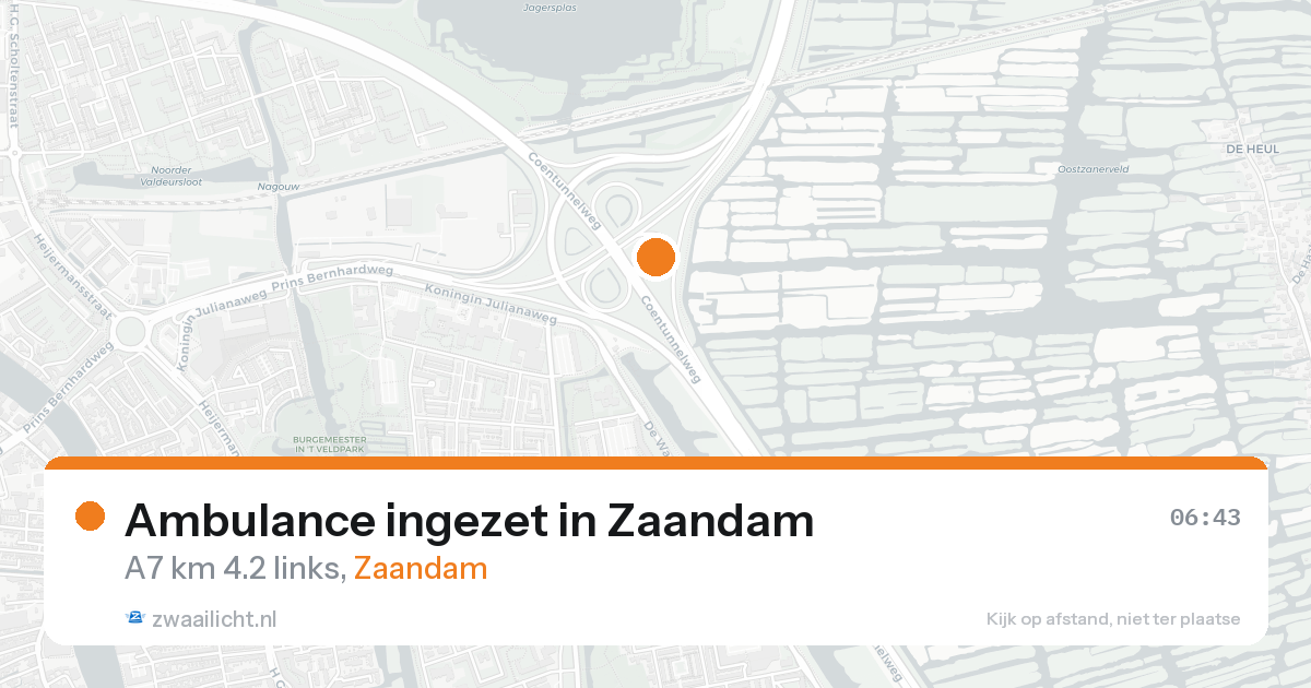 Ambulance ingezet in Zaandam — 18 aug 2026