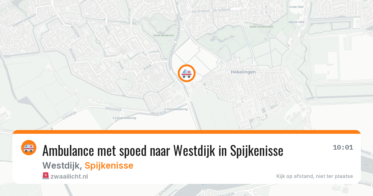 Ambulance met spoed naar Westdijk in Spijkenisse — 30 jul 2026