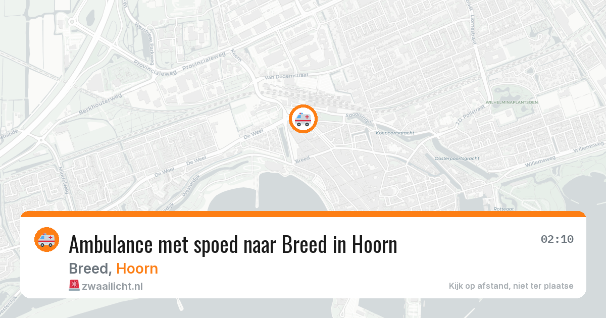 Ambulance met spoed naar Breed in Hoorn — 14 jun 2026