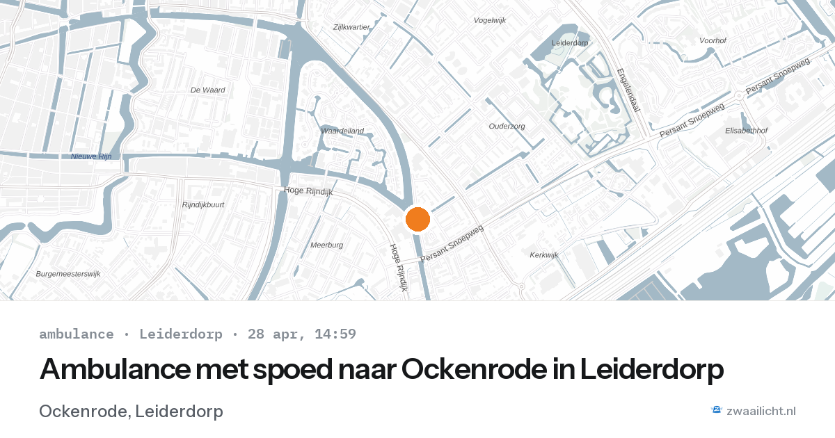 Ambulance met spoed naar Ockenrode in Leiderdorp — 28 apr 2026