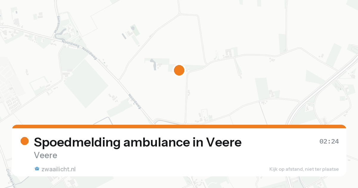 Spoedmelding ambulance in Veere — 15 aug 2026