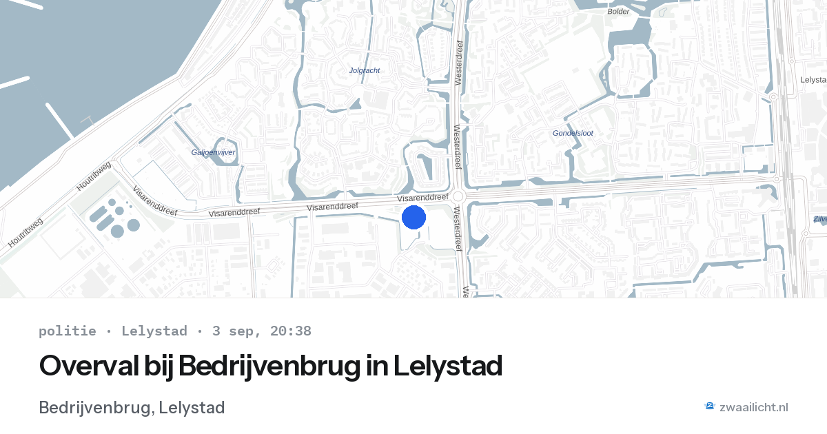 Overval bij Bedrijvenbrug in Lelystad — 3 sep 2026
