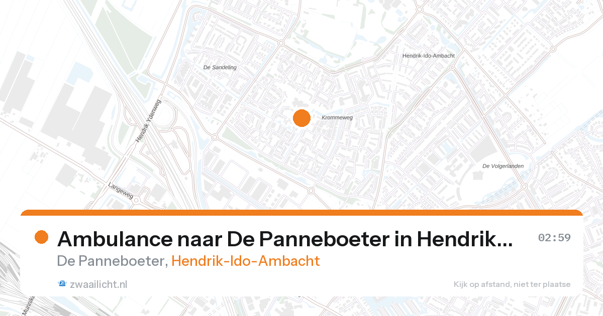 Ambulance naar De Panneboeter in Hendrik-Ido-Ambacht — 27 aug 2026