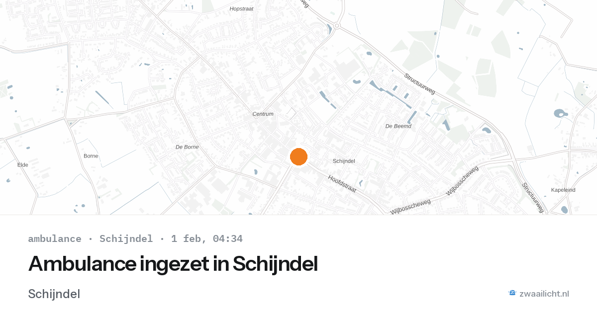 Ambulance ingezet in Schijndel — 1 feb 2026
