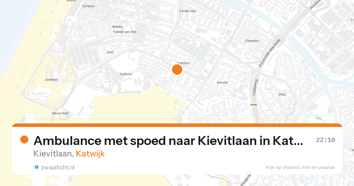 Ambulance met spoed naar Kievitlaan in Katwijk — 27 mrt 2026