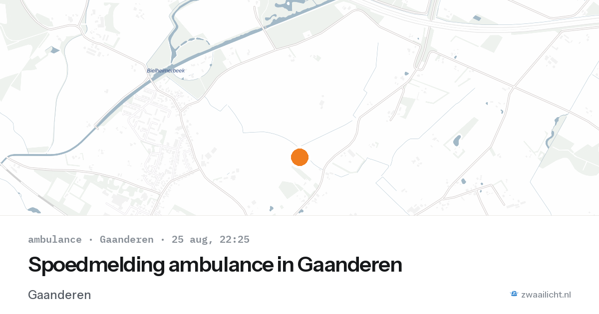 Spoedmelding ambulance in Gaanderen — 25 aug 2026