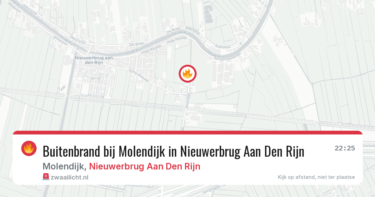 Buitenbrand bij Molendijk in Nieuwerbrug Aan Den Rijn — 2 mrt 2026