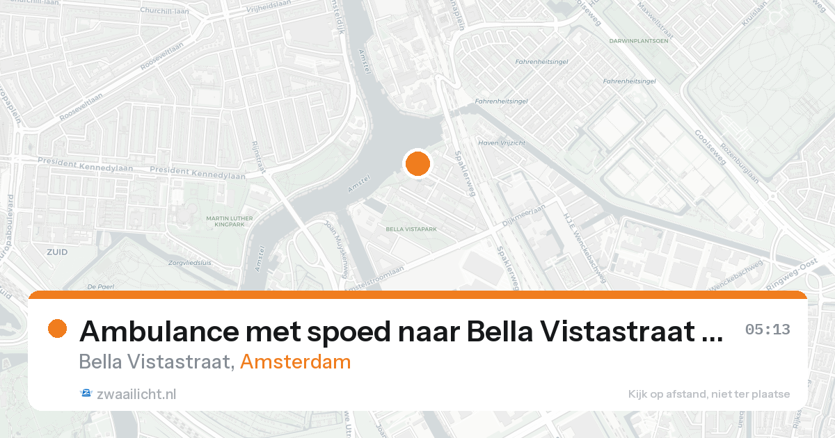 Ambulance met spoed naar Bella Vistastraat in Amsterdam — 24 aug 2026