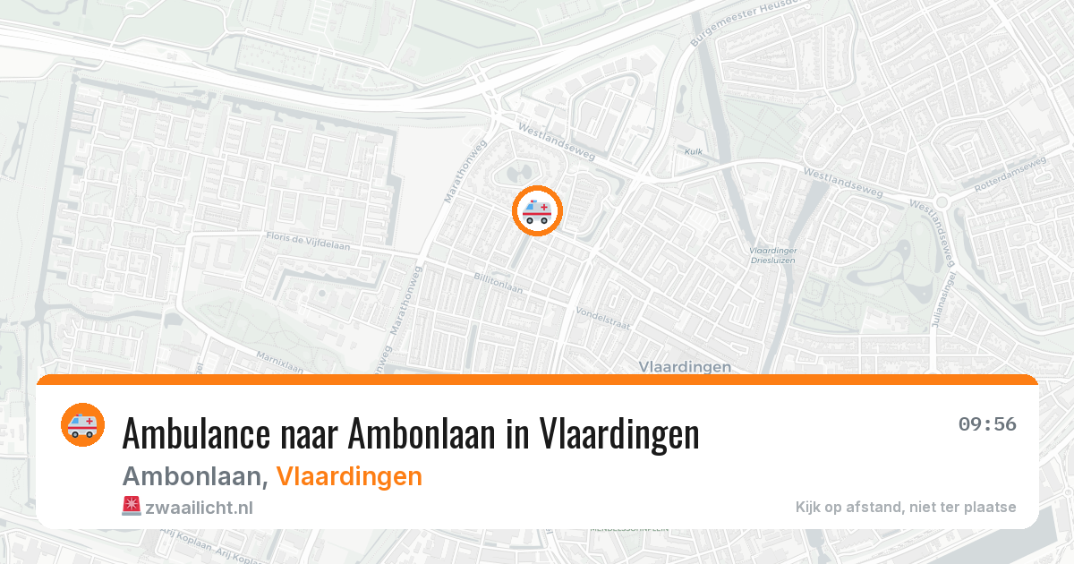 Ambulance naar Ambonlaan in Vlaardingen — 9 jun 2026