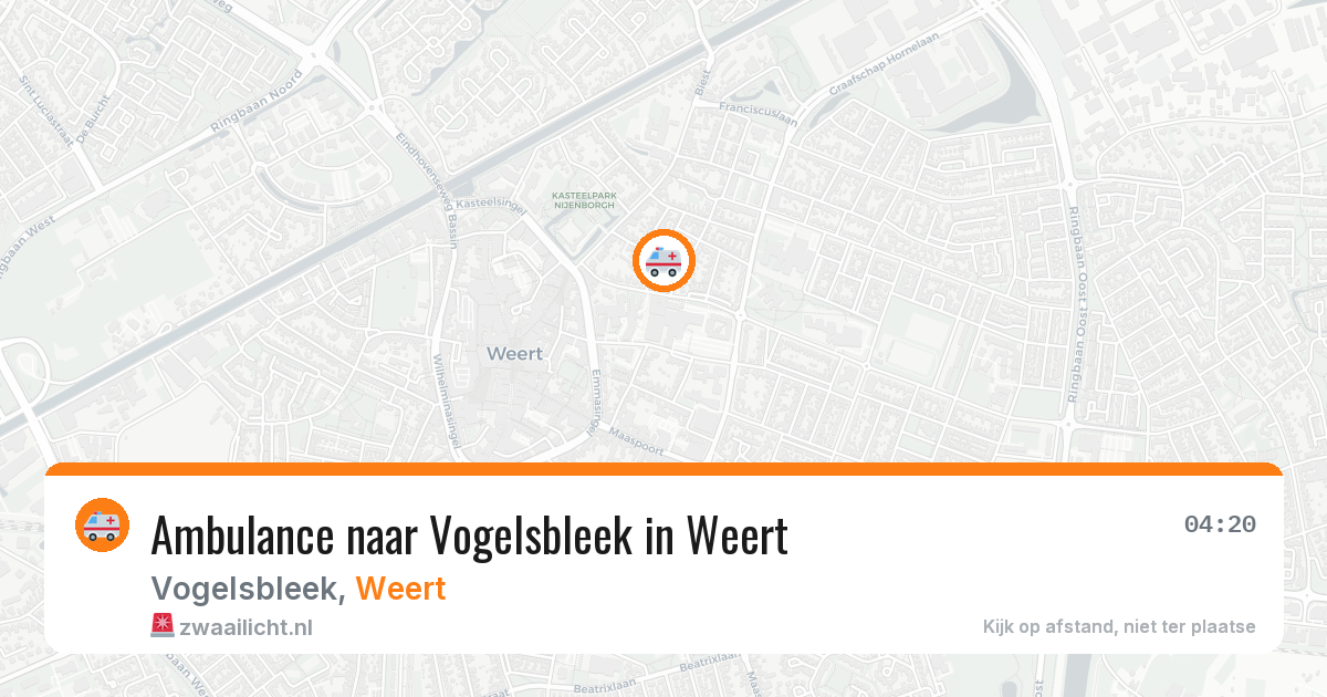 Ambulance naar Vogelsbleek in Weert — 11 aug 2026