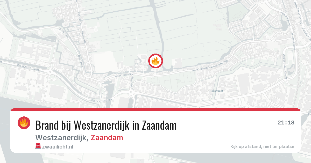 Brand bij Westzanerdijk in Zaandam — 30 mei 2026