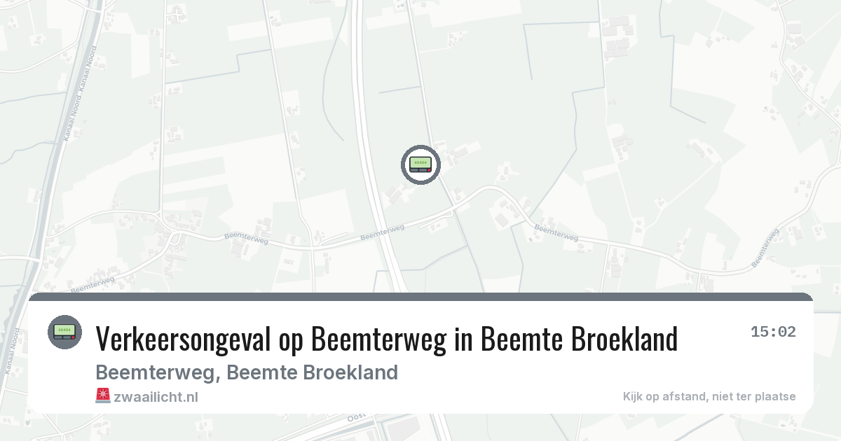 Verkeersongeval op Beemterweg in Beemte Broekland — 2 mei 2026
