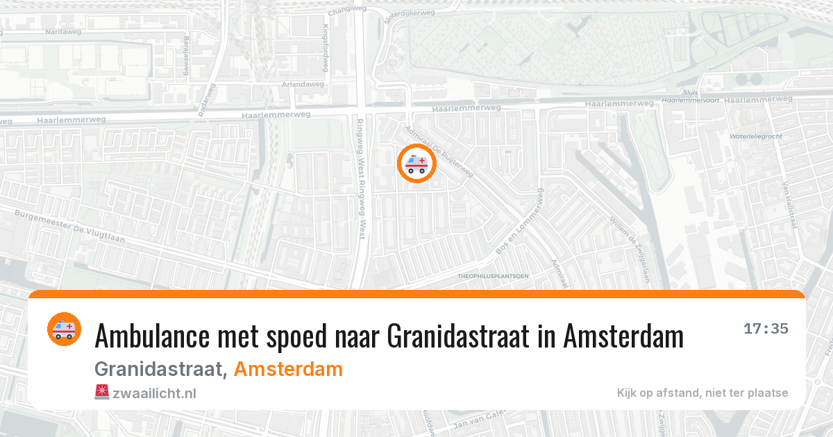 Ambulance met spoed naar Granidastraat in Amsterdam — 11 jun 2026