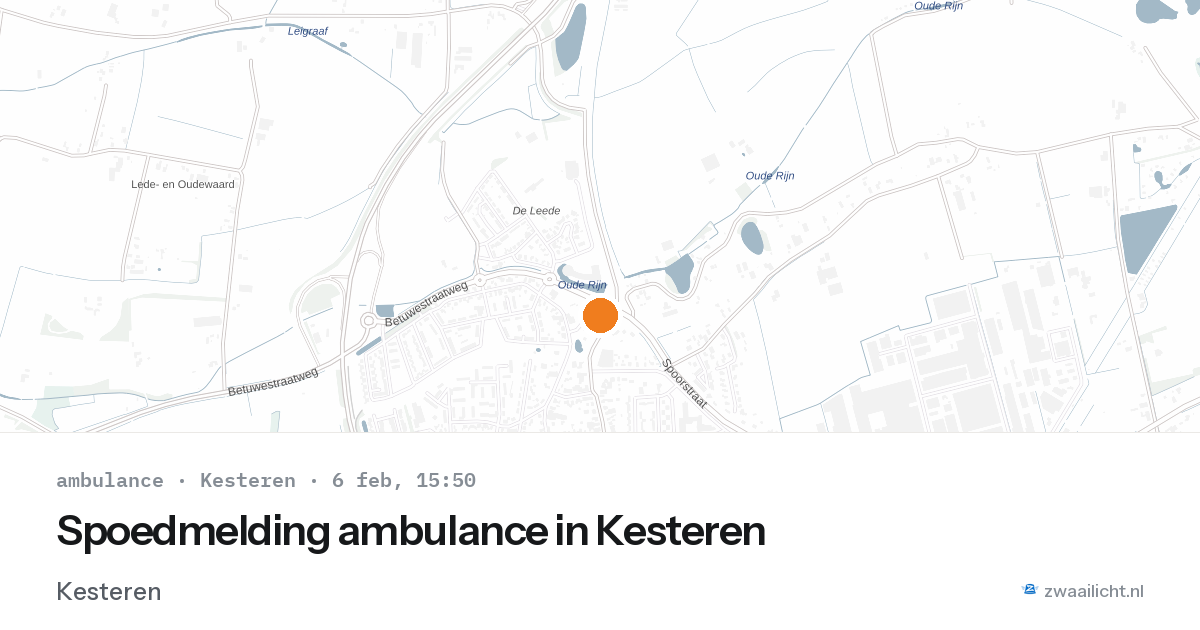 Spoedmelding ambulance in Kesteren — 6 feb 2026