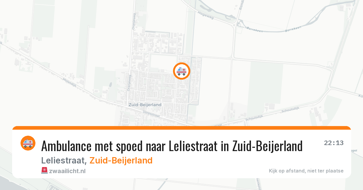 Ambulance met spoed naar Leliestraat in Zuid-Beijerland — 2 aug 2026