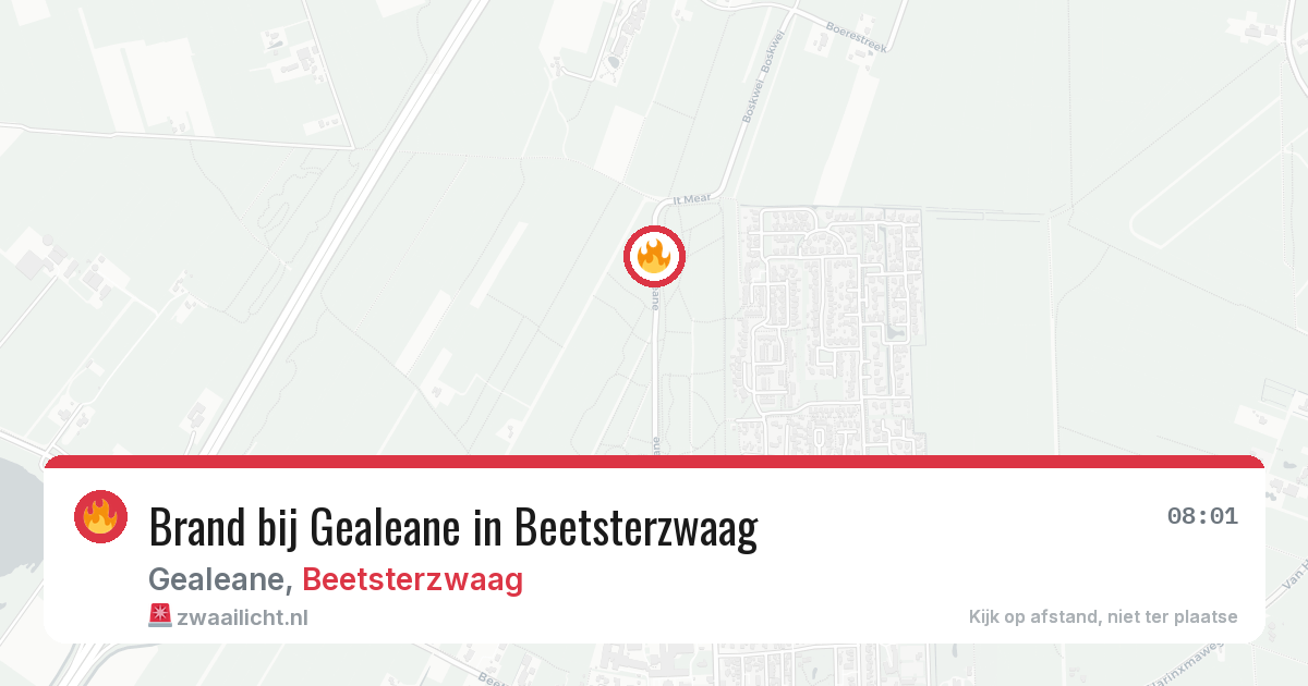 Brand bij Gealeane in Beetsterzwaag — 20 jun 2026
