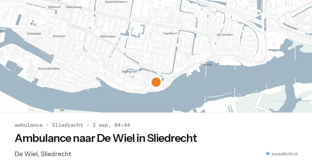 Ambulance naar De Wiel in Sliedrecht — 2 sep 2026