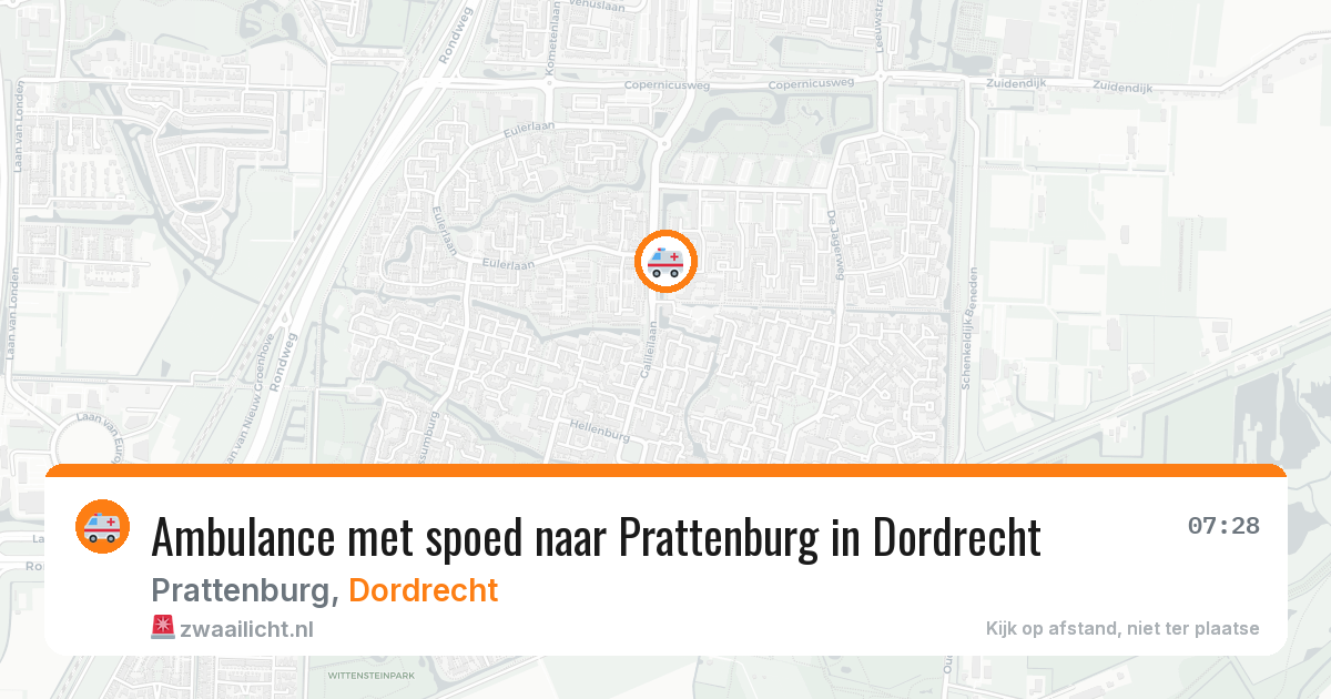Ambulance met spoed naar Prattenburg in Dordrecht — 30 mei 2026