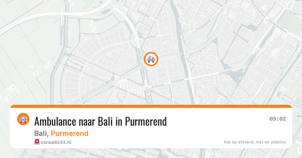 Ambulance naar Bali in Purmerend — 6 jul 2026