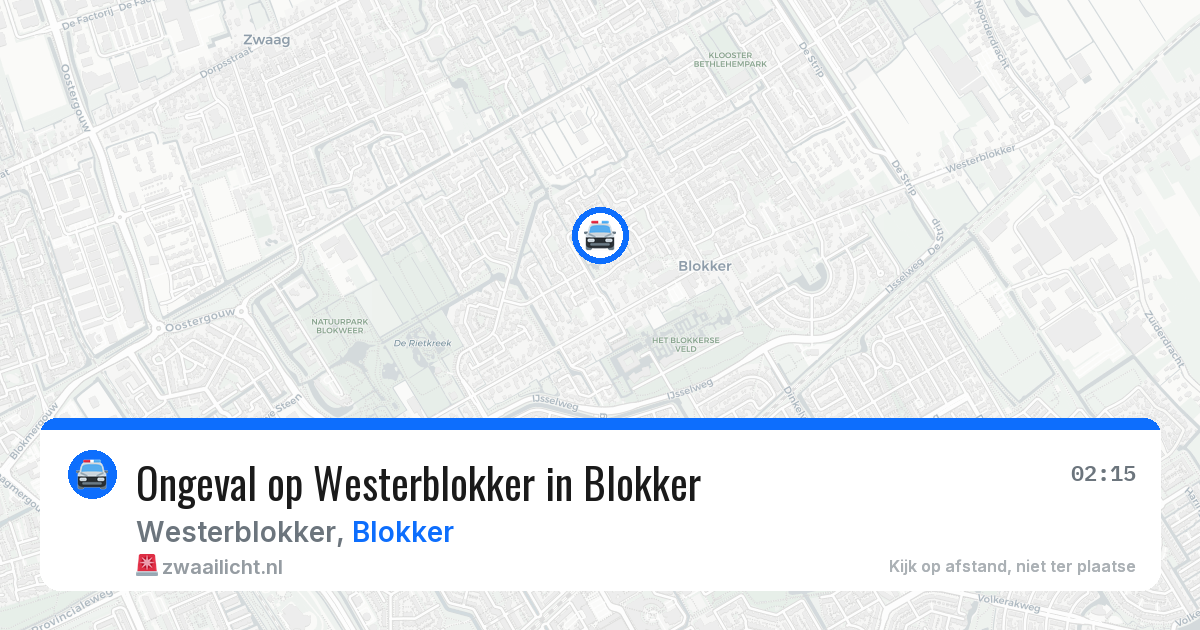 Ongeval op Westerblokker in Blokker — 28 jun 2026