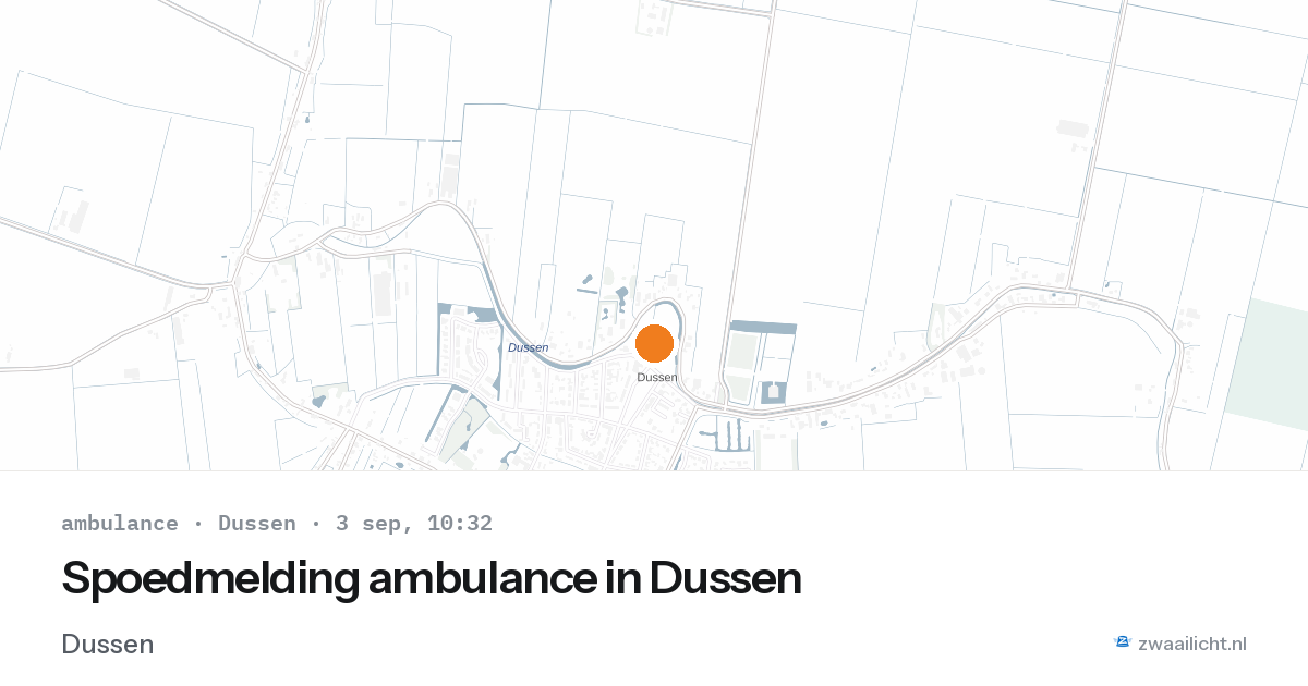 Spoedmelding ambulance in Dussen — 3 sep 2026