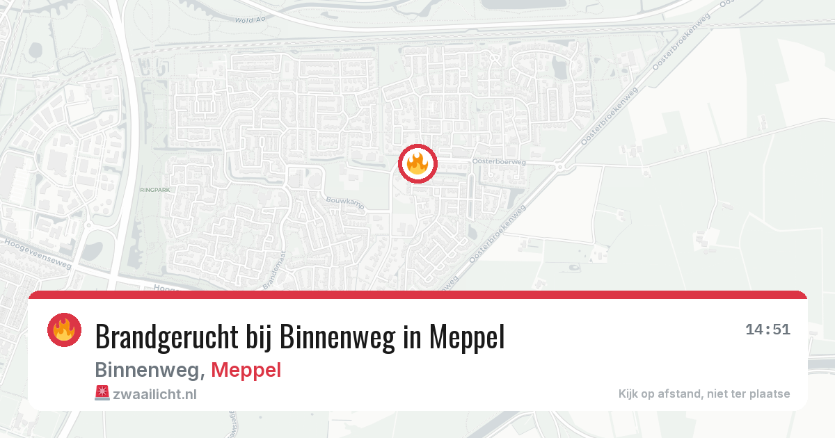 Brandgerucht bij Binnenweg in Meppel — 31 mei 2026