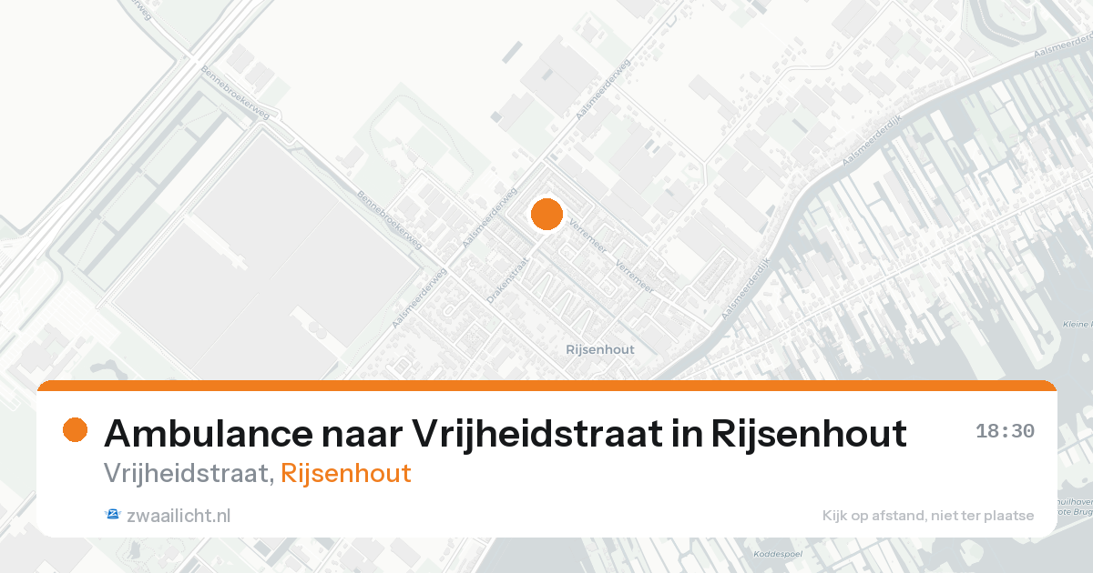 Ambulance naar Vrijheidstraat in Rijsenhout — 15 aug 2026