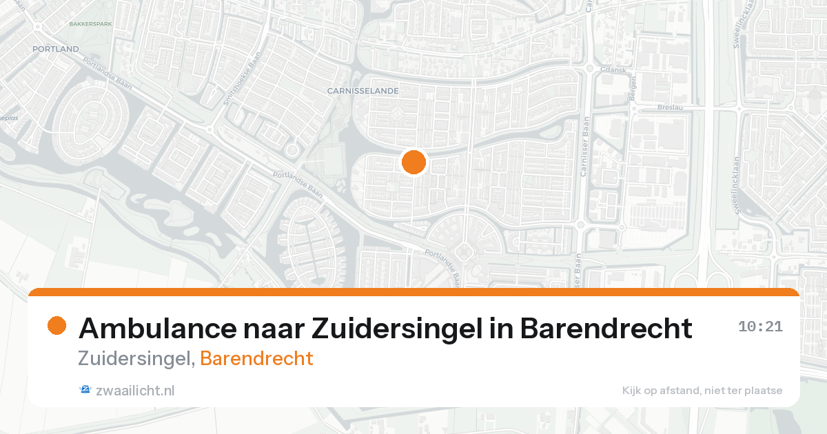 Ambulance naar Zuidersingel in Barendrecht — 4 jul 2026
