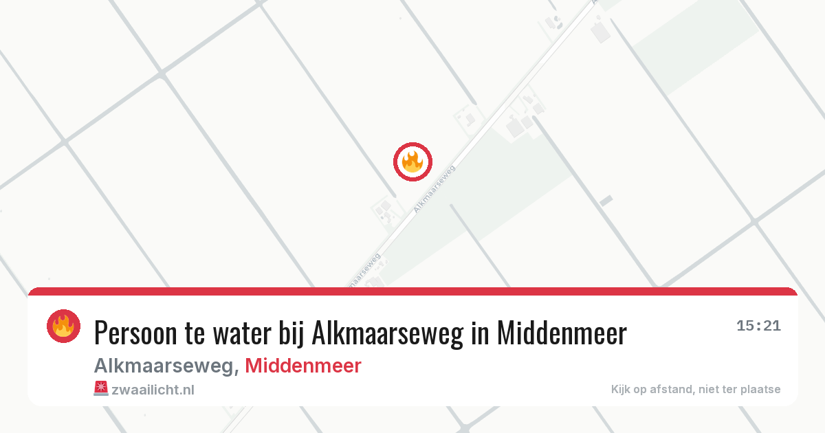 Persoon te water bij Alkmaarseweg in Middenmeer — 10 aug 2026