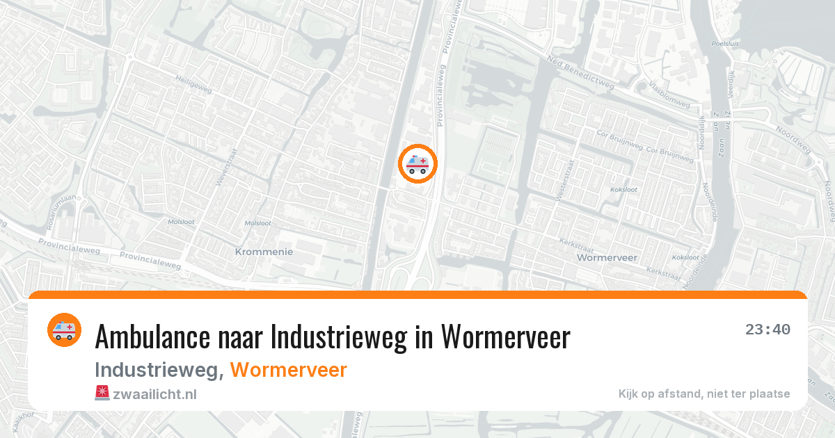 Ambulance naar Industrieweg in Wormerveer — 8 aug 2026