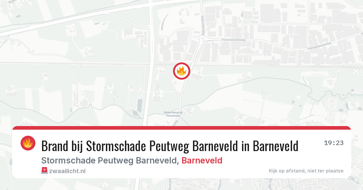 Brand bij Stormschade Peutweg Barneveld in Barneveld — 9 aug 2026
