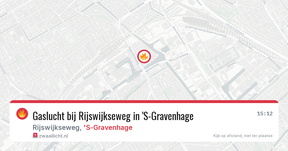 Gaslucht bij Rijswijkseweg in 'S-Gravenhage — 6 apr 2026
