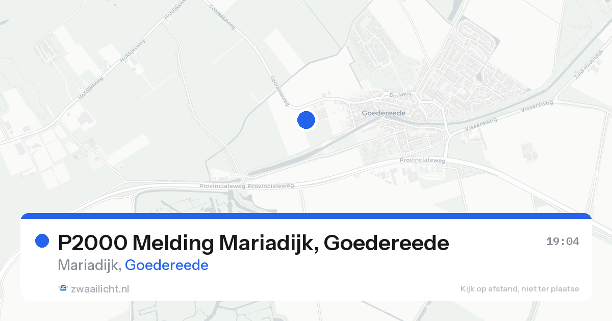 P2000 Melding Mariadijk, Goedereede — 17 aug 2026