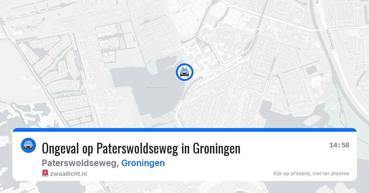 Ongeval op Paterswoldseweg in Groningen — 7 aug 2026